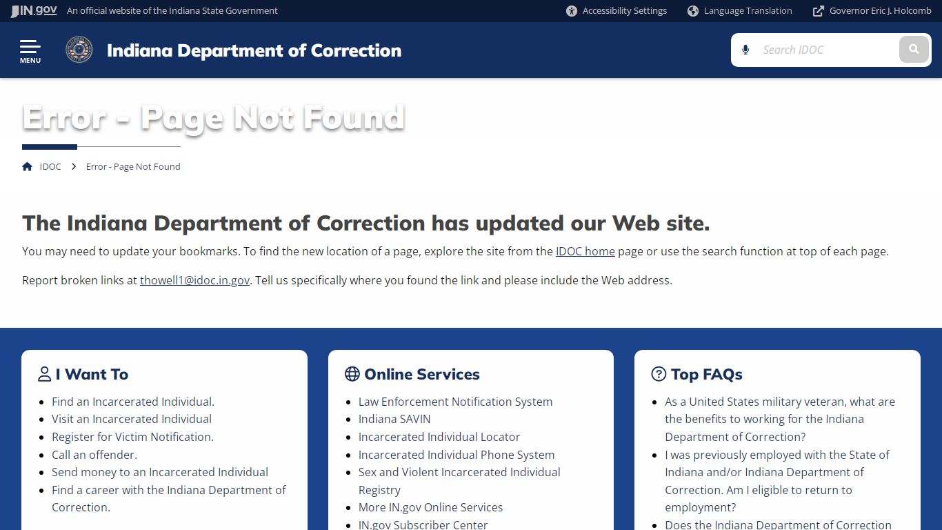 New Castle Correctional Facility - IDOC